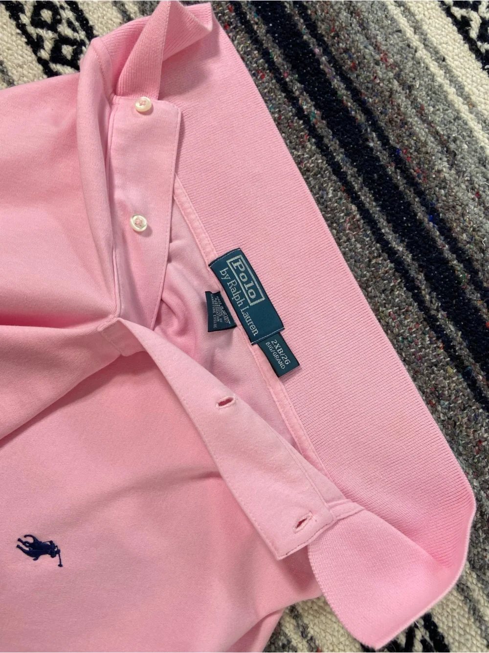 Ralph Lauren Polo Classic Pink Shirt Embroidered Pony 2XB/2G Big Men’s
